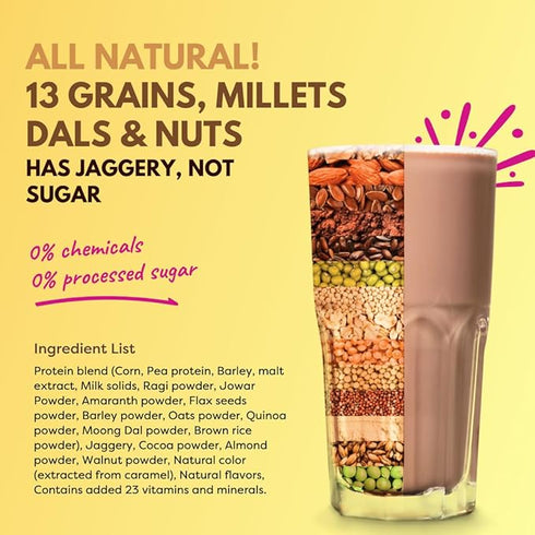Troovy No Sugar, 13 Millets & Nuts, Chocolate Nutri Milk Mix